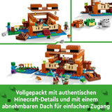 LEGO Minecraft La Casa de la Rana, casa de juguete con figuras que incluyen zombi, limo y hombre que se ahoga, además de accesorios como bote de juguete y banco de trabajo, regalo para niños y niñas a partir de 8 años 21256 Juegos de construcción Besuche den LEGO-Store