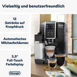 De'Longhi Dinamica Plus ECAM 370.70.B Cafetera espresso totalmente automática con sistema de leche LatteCrema, capuchino y espresso, pantalla táctil a color TFT de 3,5 pulgadas y control mediante aplicación, función café, negra