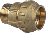 Racor de compresión Cornat - rosca externa Ø 32 mm x 1 pulgada - latón - con una rosca externa - conexión de tubería PE-HD / T617532