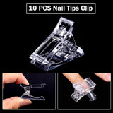 Juego de formas de uñas de 120 piezas, extensiones de uñas, formas de uñas de gel, juego de formas de uñas con cepillo de doble cabeza y lima de uñas con clips, para uñas de gel