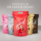 Chocolate Lindt | Bolso surtido LINDOR plata | Bolsa de 1kg | 80 bolitas de chocolate con leche que se deshacen en la boca, 70%, sabores de caramelo salado y doble chocolate | Regalo de chocolate para compartir