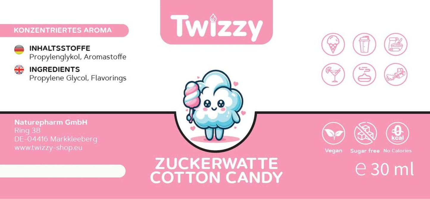 Twizzy Aroma Concentrado Algodón De Azúcar, 30 ml Aromas Naty Shop