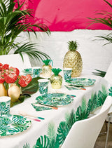 Paquete de 20 Toallitas Tropicales | Servilletas de Papel Verde con Diseño de Hoja de Palma | Vajilla desechable para fiesta infantil, fiesta de safari, jungla, dinosaurio, verano, tema hawaiano