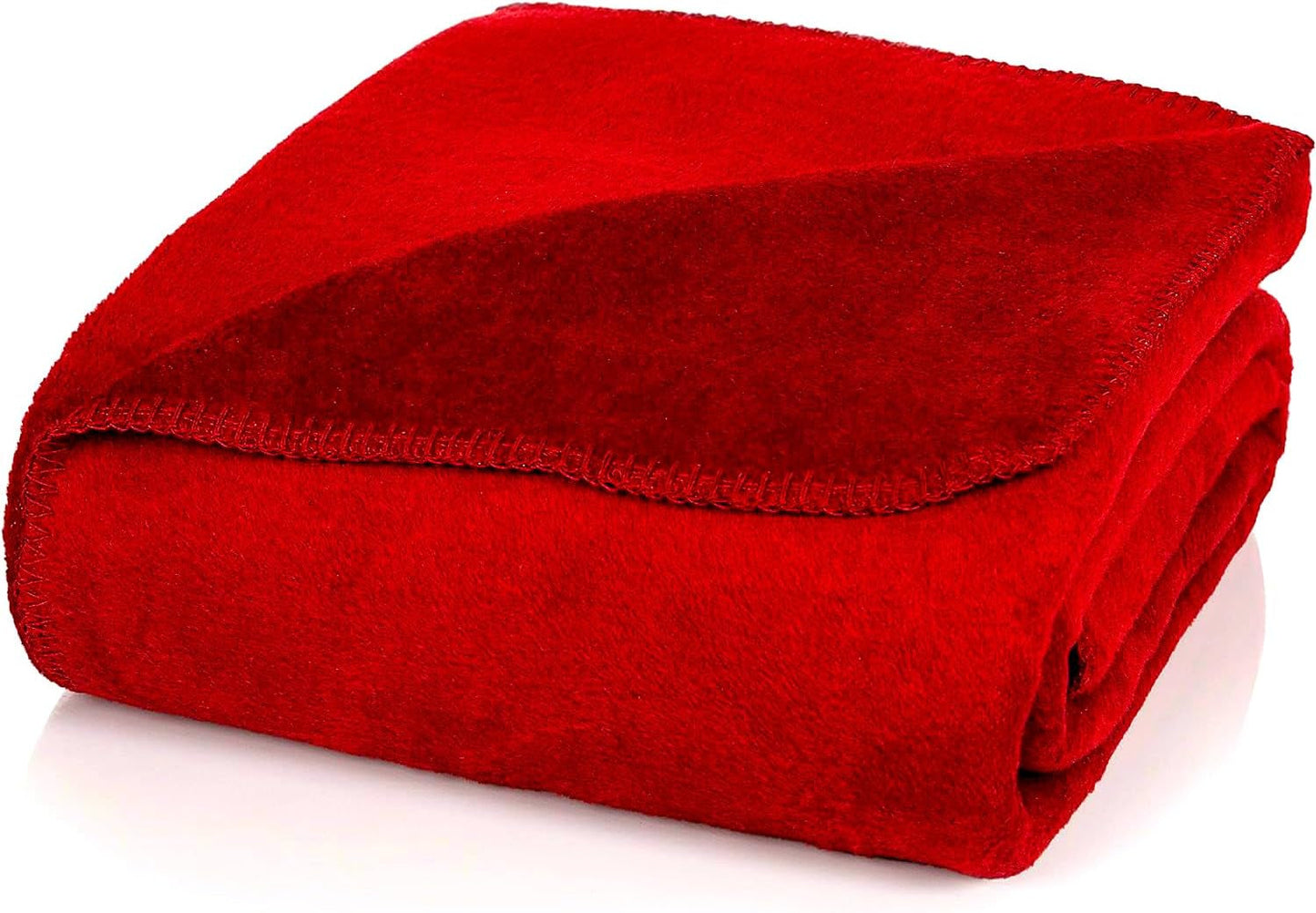 Glart manta acogedora sencilla manta roja burdeos 130X170 cm sofá, suave y cálida manta de lana extra mullida como manta para sofá manta para sofá, manta de peluche manta acogedora, manta de felpa para sofá, U1B Camas y mantas Glart Uni-Borgoña