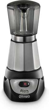 De'Longhi Alicia Plus EMKM6.B Moka Pot (giratoria 360°, 550 W) Plata-Negro