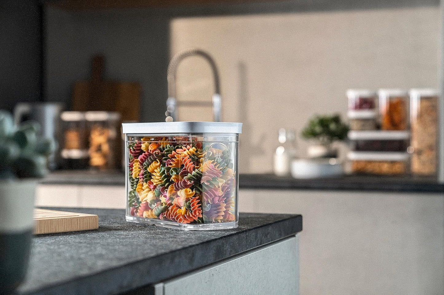 ZWILLING FRESH & SAVE CUBE Box, Tamaño 2M, Caja de Almacenamiento Modular y Apilable, Almacenamiento Hermético y Vaciable, Apto para Lavavajillas, Cajas de Almacenamiento de Alimentos Transparentes Naty Shop