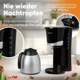 Cafetera Clatronic® con termo | para 8-10 tazas de café | sin pérdida de temperatura | cafetera con filtro | 1 litro | Café expreso | Cafetera de filtro con termo | KA 3327 negro