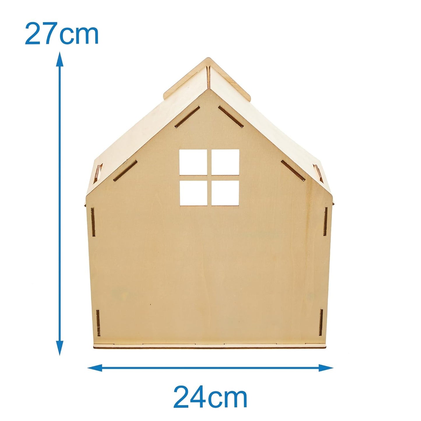 Baker Ross FN199 Kit de casa de muñecas de madera - Paquete de 1, Kit de casa de muñecas para niños, Kit de manualidades Casas de muñecas Naty Shop