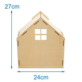 Baker Ross FN199 Kit de casa de muñecas de madera - Paquete de 1, Kit de casa de muñecas para niños, Kit de manualidades Casas de muñecas Naty Shop