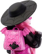 Muñeca Monster High Draculaura con su mascota Conde Fabuloso gato murciélago y accesorios como mochila, libro de hechizos, caja bento y más, HRP64 Naty Shop Muñecas