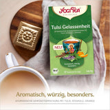 Yogi Tea - Tulsi Serenity Té ayurvédico de hierbas orgánico Mezcla de tulsi sin cafeína "Holy" Albahaca Regaliz y naranja Yogi Tea 3 paquetes 3X17 bolsitas de té (51 bolsitas de té)