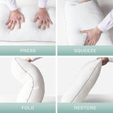 Bedstory Almohada, Almohada para Dormir, 2 Piezas, Hipoalergénica, Almohada Antipolvo, Plumón, Calidad Alternativa, Almohada para Dormir boca arriba, boca abajo y de lado, Tamaño Estándar, Lavable, 42 X 70 Cm Naty Shop Standard Pillows