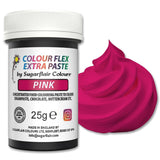 Pasta colorante alimentaria Sugarflair Colourflex Extra Pink Paste - Colorante alimentario comestible para crema de mantequilla, chocolate, pasta de azúcar, glaseado, fondant, mezclas para pasteles, masa y más - 25 g