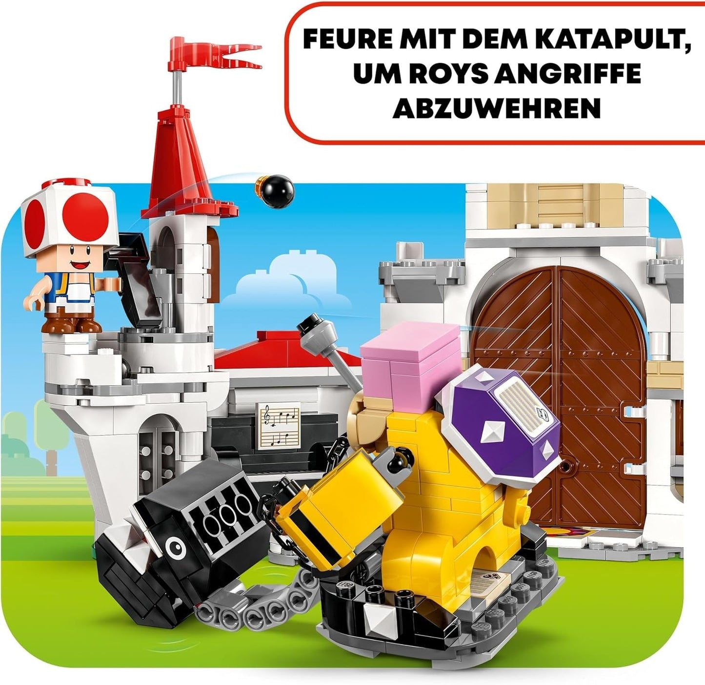 LEGO Super Mario Set de aventuras La Batalla de Roy en el Palacio Champiñón con personajes de Nintendo Regalo para niñas, niños y jugadores 7 años 71435 Juegos de construcción Besuche den LEGO-Store