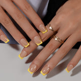 Uñas Postizas De Punta Francesa Corta - 30 Piezas De Uñas Negras Para Pegar En Uñas Cuadradas Cortas, Uñas Postizas De Punta Francesa Con Pegamento, Juego De Uñas Artificiales Cuadradas Para Mujeres