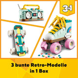 LEGO Creator Patín de Ruedas 3 en 1 para Niñas y Niños con Mini Patineta y Boombox, Decoración Retro para Dormitorio, Regalo de Cumpleaños para Niños de 8 Años 31148 Juegos de Construcción Besuche den LEGO-Store