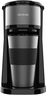 Cecotec Coffee 66 Drop & Go Cafetera espresso con jarra térmica, 700 W, capacidad 420 ml, caño sellado, filtro permanente o de papel, función de apagado automático, recipiente con ventana