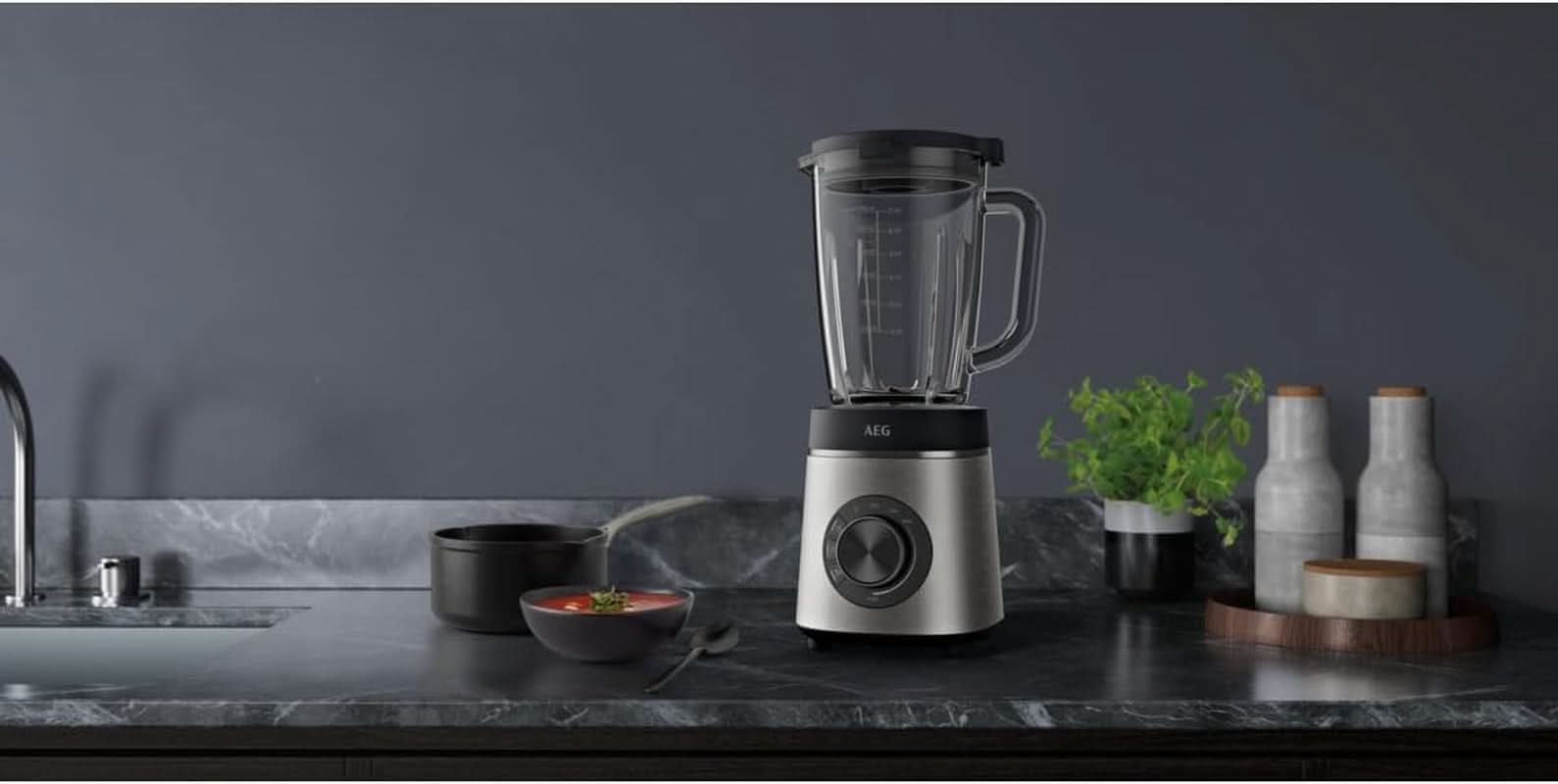 AEG TB6-1-6S BATIDORA DE PIE/Control de velocidad 3 Programas Función Smoothie ICE Cocina Naty Shop