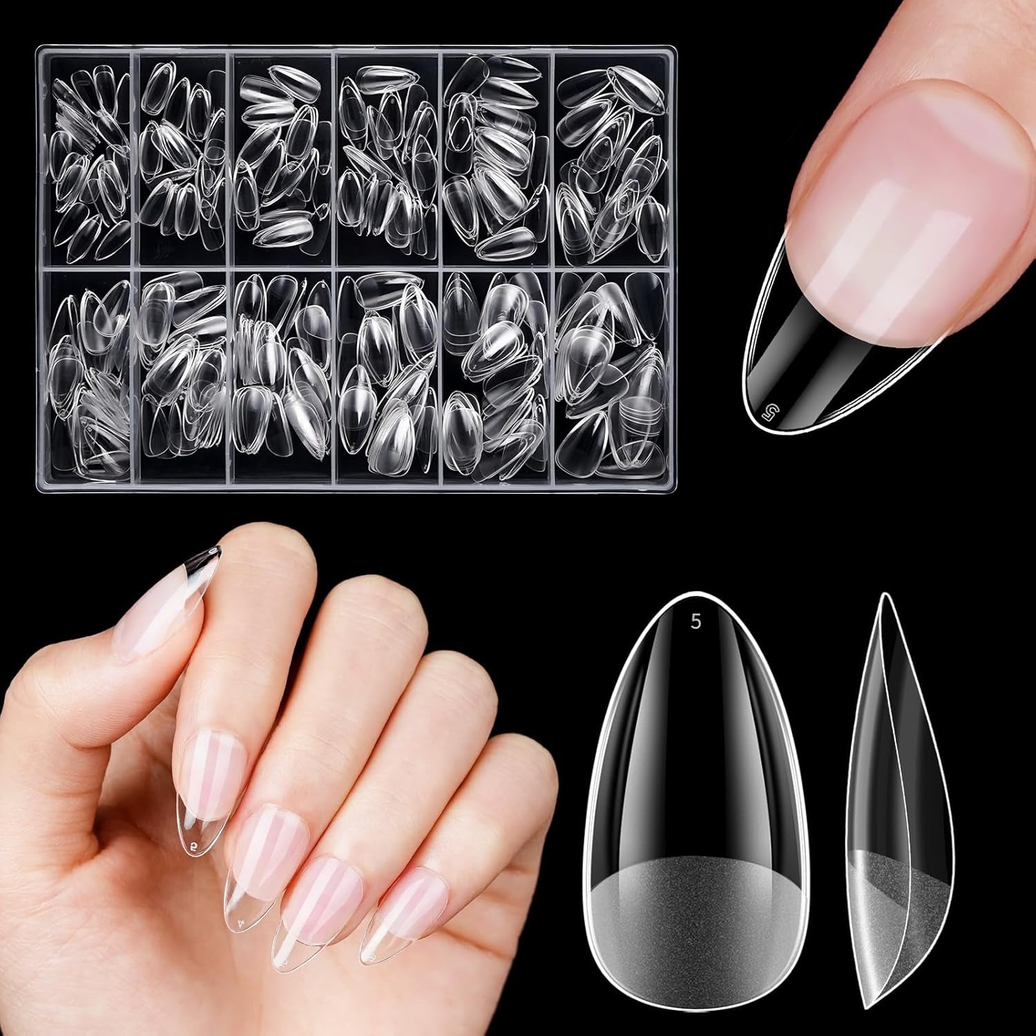 Uñas Artificiales Cortas 500 Piezas Puntas De Uñas De Gel Suave De Cobertura Completa Para Uñas De Gel 12 Tamaños Puntas De Uñas Prepulidas Para Uñas De Gel Uñas Artificiales Cortas Extensiones De Uñas De Ataúd Con Caja