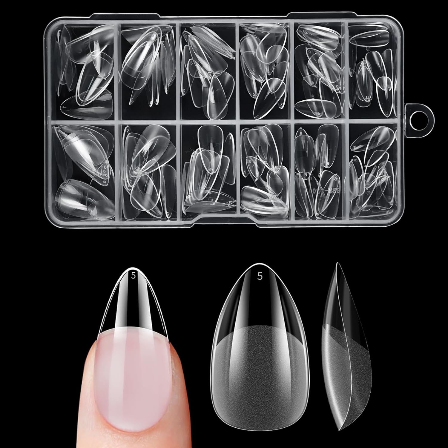 Uñas postizas cortas bailarina 120 Uds pegamento en 12 tamaños uñas artificiales cortas Gel suave cobertura completa puntas de uñas para uñas de Gel cortas S