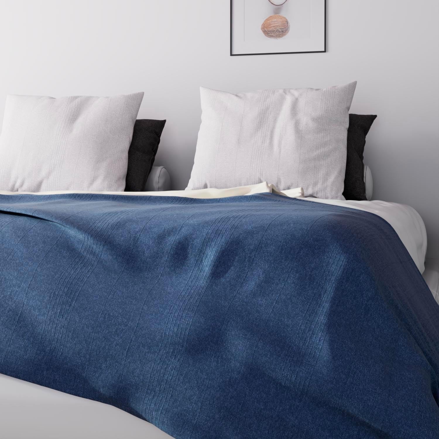 Soleil D'Ocre Adele, Funda Zigzag, Tirado del sofá, Polycoton, Azul, 220 X 240 Cm Edredones y edredones Naty Shop