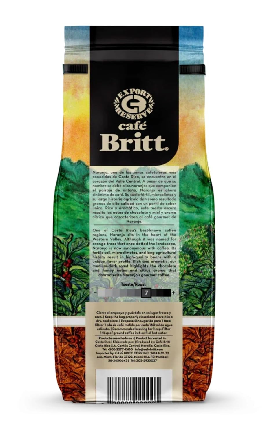 CAFÉ GOURMET ALTOZANO de Costa Rica DE LA NARANJO Café en grano entero 340 g