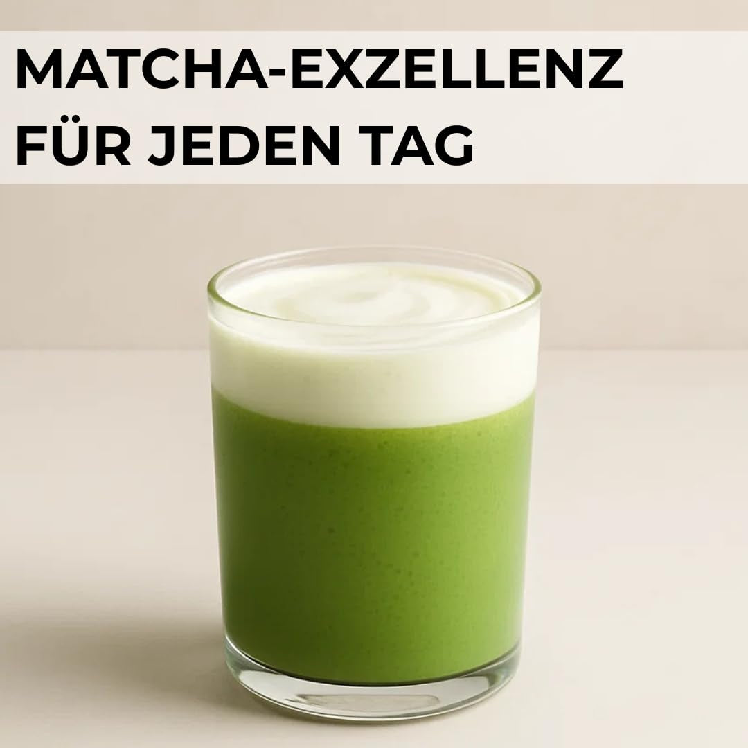 | Matcha orgánico en polvo 100 g | Té verde Matcha en polvo grado ceremonial | 100% natural y de primera calidad | Té desintoxicante | Compatible con set Matcha, tallo, cuenco y vaso.