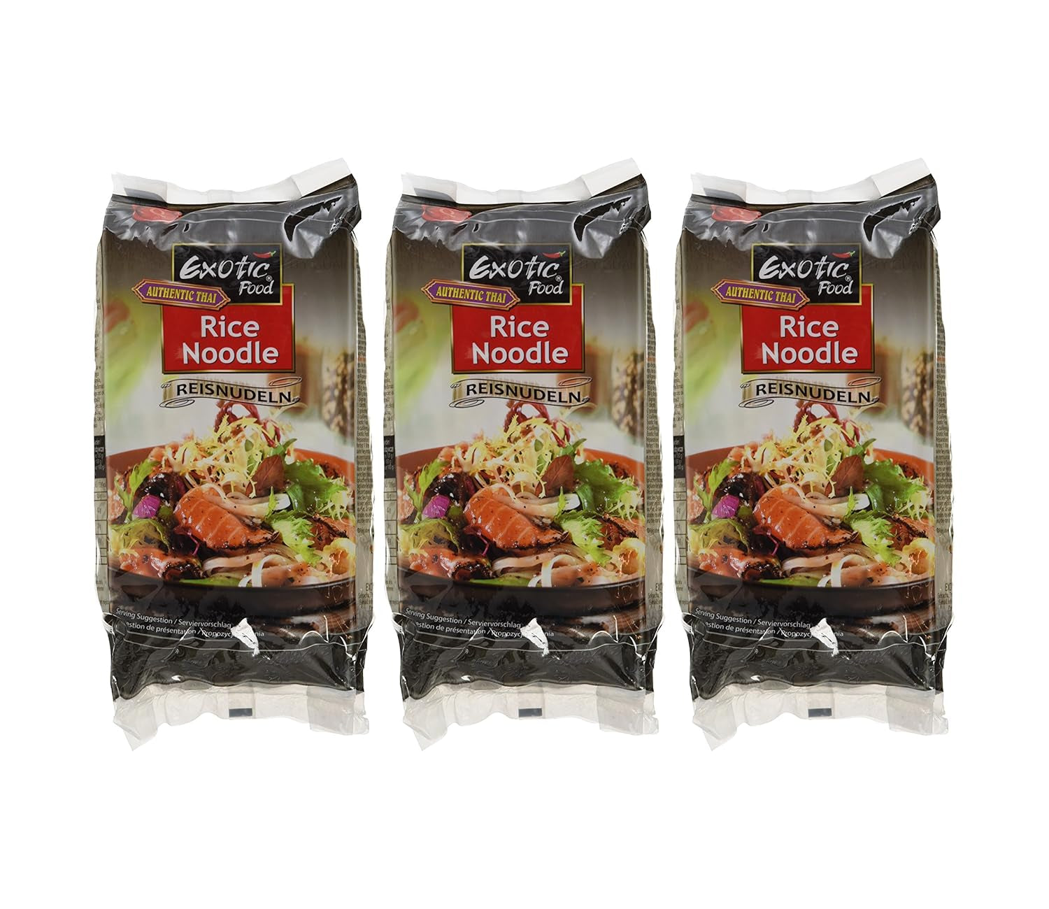 Fideos de arroz, 3 mm, para sopa y ensalada (Mihoen), paquete de 3 (paquete de 3 x 250 g)
