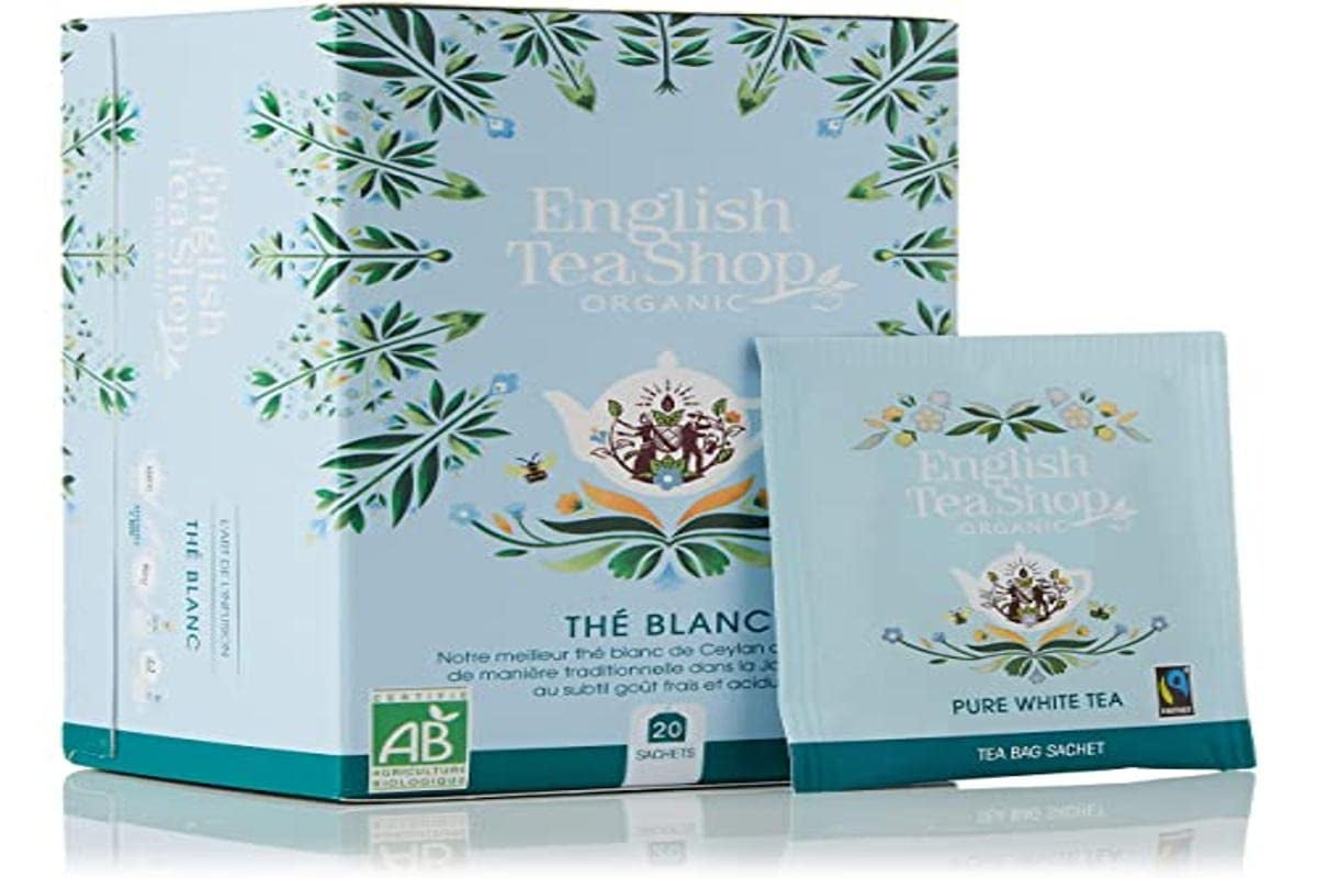 English Tea Shop Té blanco puro orgánico - 20 bolsitas de té