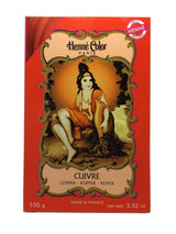 Henné Color Henna Polvo Cobre 100 g Tinte para el cabello Naty Shop Rojo 100 G (1 paquete)