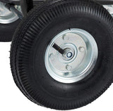 Relaxdays Carro portamangueras, enrollador de mangueras móvil, conexión de 1/2" y 3/4", manguera de hasta 80 m, 2 ruedas, metal, negro