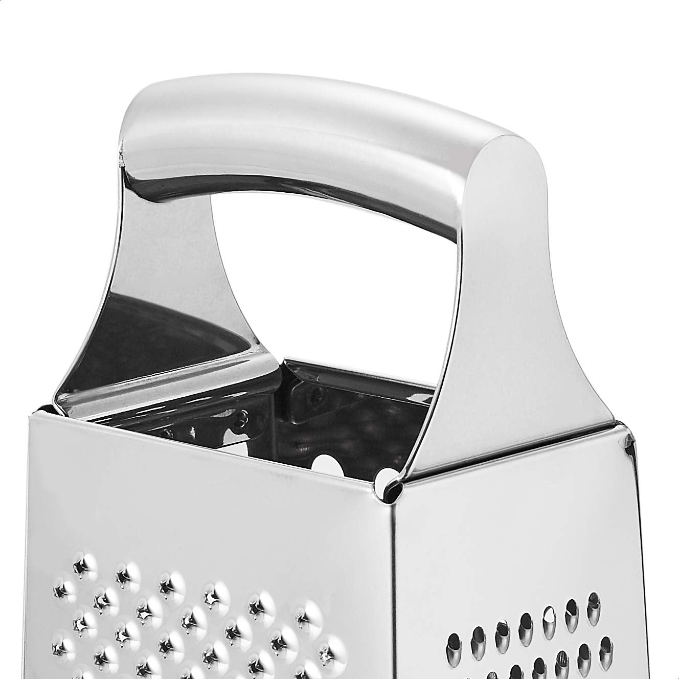 Pelador Naty Shop rallador de queso cuadrado resistente de acero inoxidable con base antideslizante