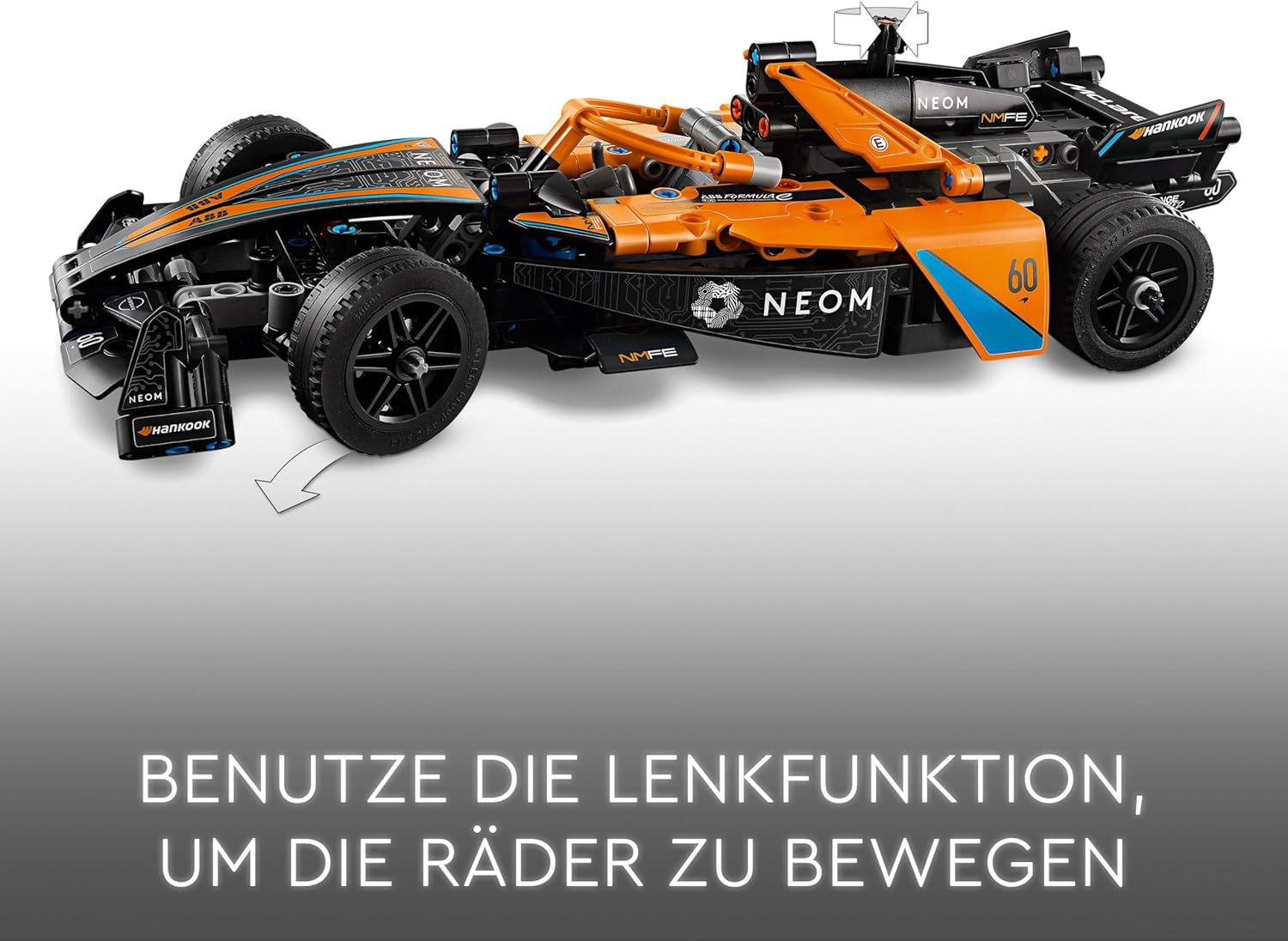LEGO Technic Coche de carreras NEOM Mclaren Fórmula E, Coche de carreras de juguete para niños y niñas de 9 años, Kit de modelo de coche, Decoración de la habitación de los niños, Idea de regalo de cumpleaños 42169 Juegos de construcción Beuche den LEGO-Store