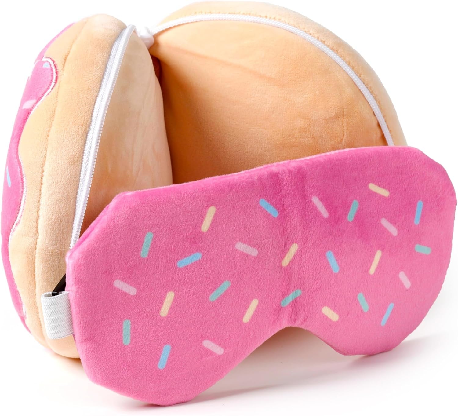 Almohada de Viaje Puckator con Mascarilla Relaxeazzz - Almohadas de Viaje Donut Naty Shop