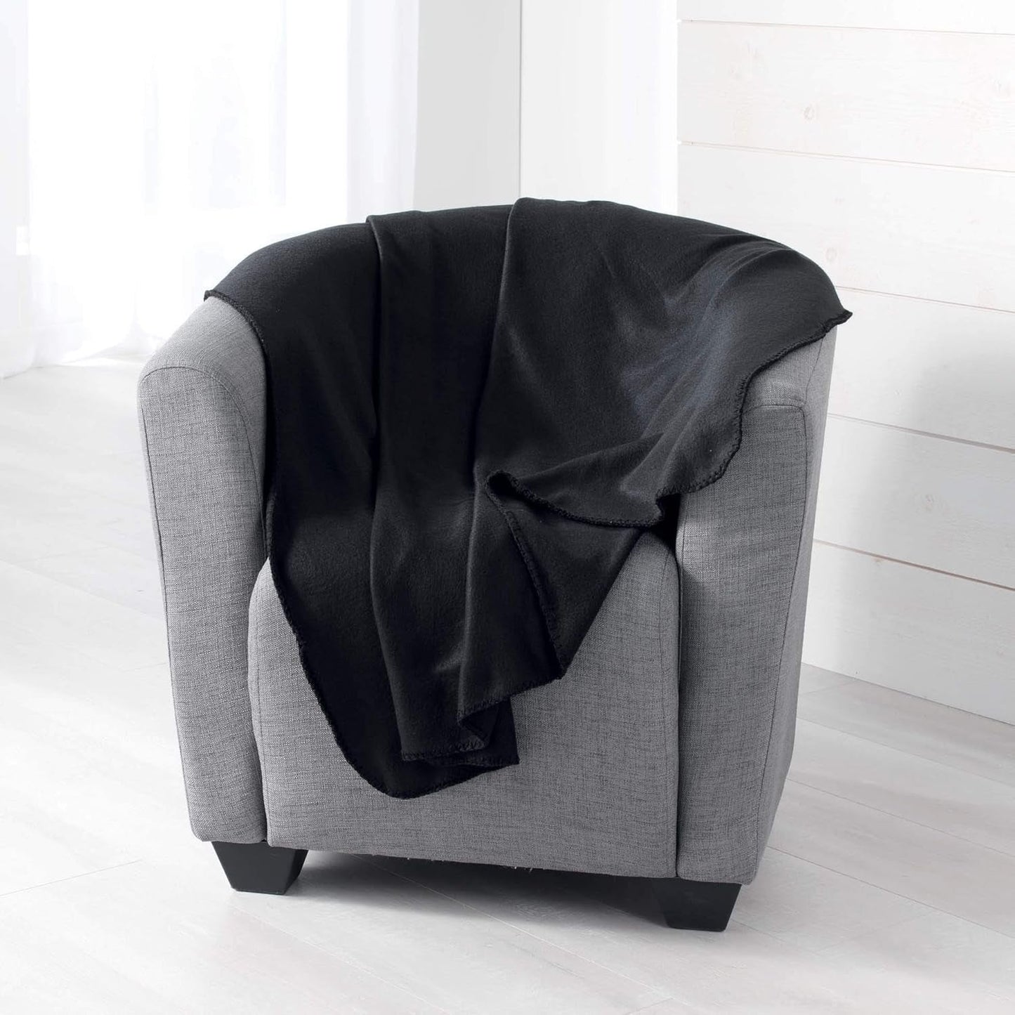 Douceur D'Intérieur, manta polar Milou rosa antiguo, 125 x 150 cm Douceur d'Intérieur Camas y mantas negro 125 x 150 cm