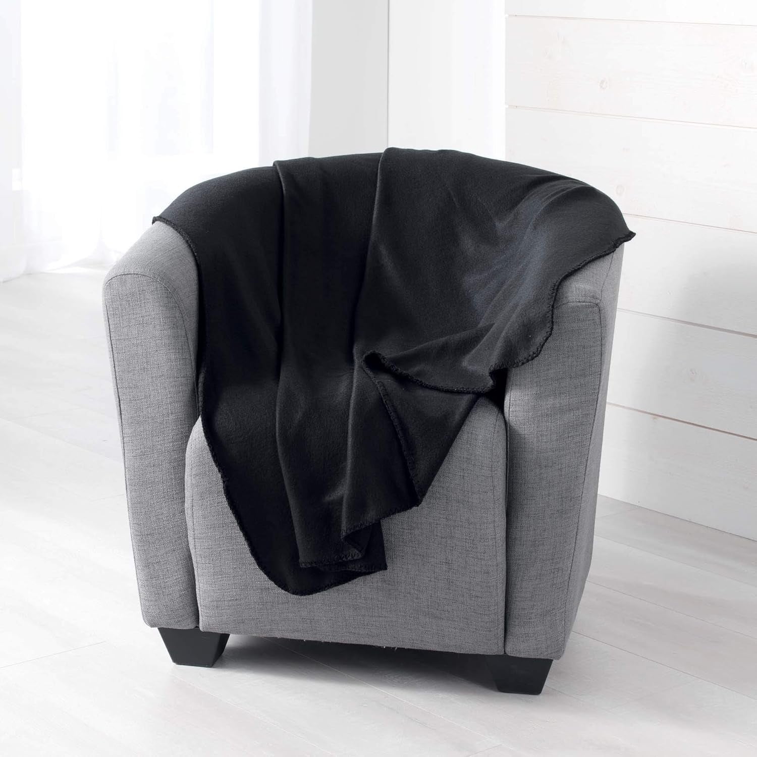Douceur D'Intérieur, manta polar Milou rosa antiguo, 125 x 150 cm Douceur d'Intérieur Camas y mantas negro 125 x 150 cm