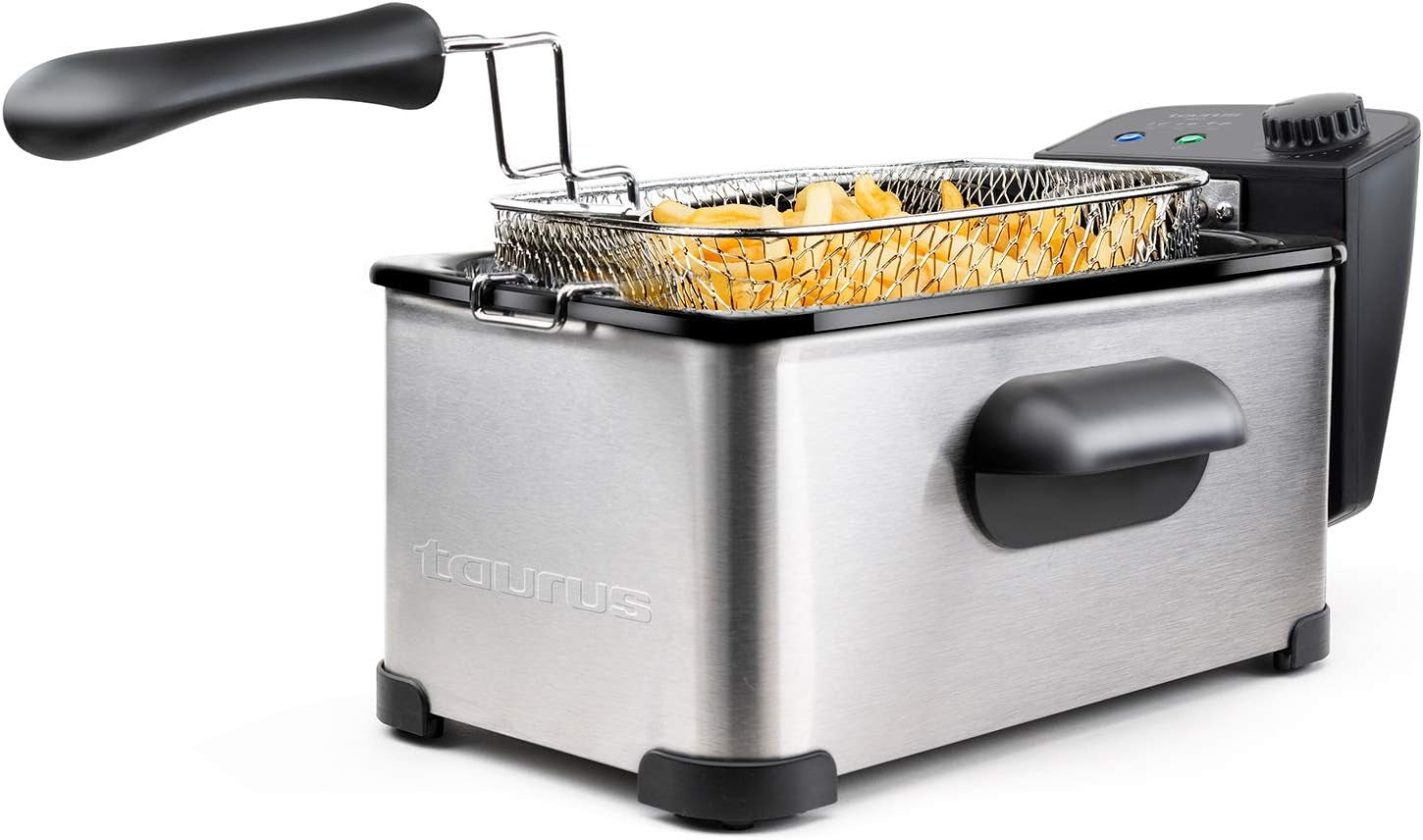 Taurus Professional 2 plus - Freidora de aceite, 2 litros, 1700 W, acero inoxidable 18/8 Naty Shop Electrodomésticos 3L