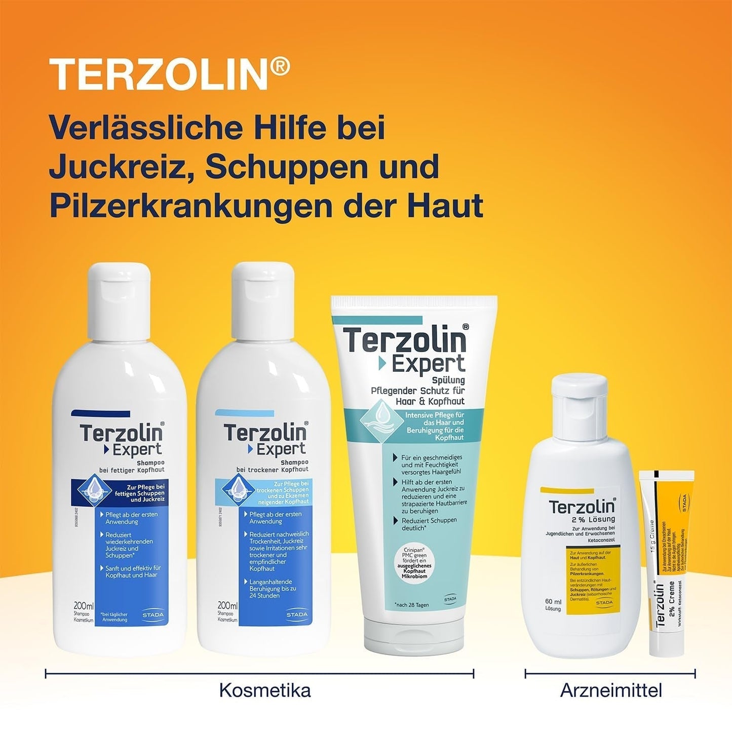 Terzolin Expert Champú para cuero cabelludo y cabello graso, anticaspa, 200 ml Ducha y baño Terzolin