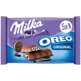 Barritas Milka & OREO – Chocolate con leche alpino con crujientes trozos de galletas OREO en crema de leche – 13 x 185g