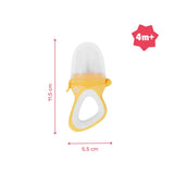Badabulle comedero bebe con funda protectora, mango ergonómico, calma encías e introduce nuevos sabores, a partir de 4 meses, sin BPA