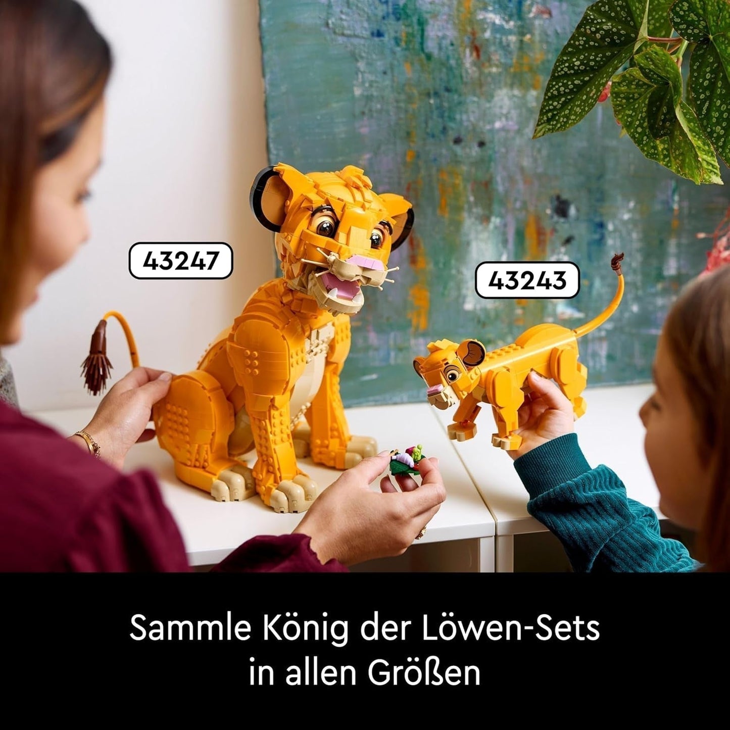 Lego Ç€ Disney Simba, el joven rey león, juguete de construcción para coleccionar con creativas figuras de animales, actividad relajante para adultos, idea de regalo para mujeres 43247 Juegos de construcción Besuche den LEGO-Store