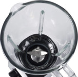 CR 4077 Batidora con base con vaso de cristal de 1,5 l, batidora, batidora alta, Mahlung, Eis-Zerkleinerung, Pulsfunktion, Edelstahlklingen, 2 Geschwindigkeiten, 1000W, Schwarz/Silber Kitchen Naty Shop
