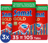 Somat Gold pastillas para lavavajillas (105 pastillas) Detergentes de cocina Naty Shop 105 cápsulas -