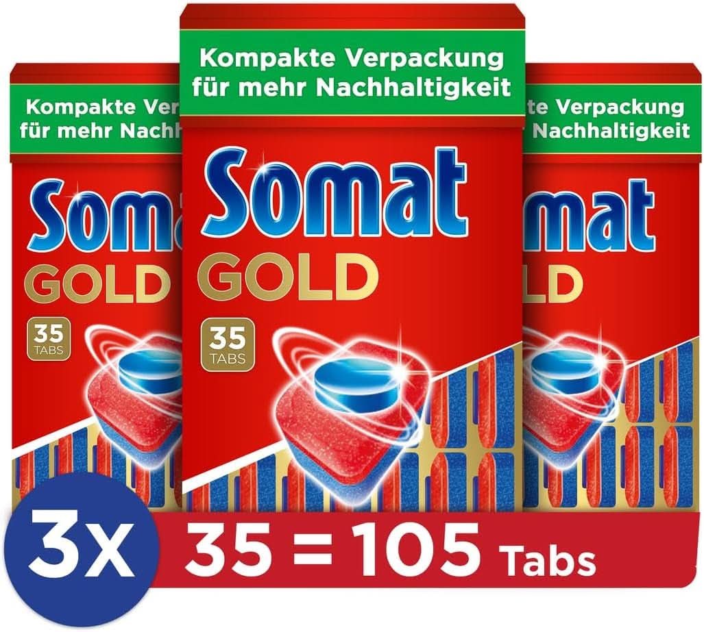 Somat Gold pastillas para lavavajillas (105 pastillas) Detergentes de cocina Naty Shop 105 cápsulas -