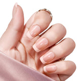 360 Piezas de Uñas Artificiales Francesas Uñas Postizas Rectángulo Mediano con Lima de Uñas Postizas Puntas Naturales DIY Presione para Damas y Mujeres