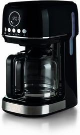 Ariete Moderna 1396 Cafetera espresso con filtro para preparar café americano hasta 15 tazas Jarra de cristal Placa calefactora Pantalla LCD Filtros extraíbles y lavables Blanco