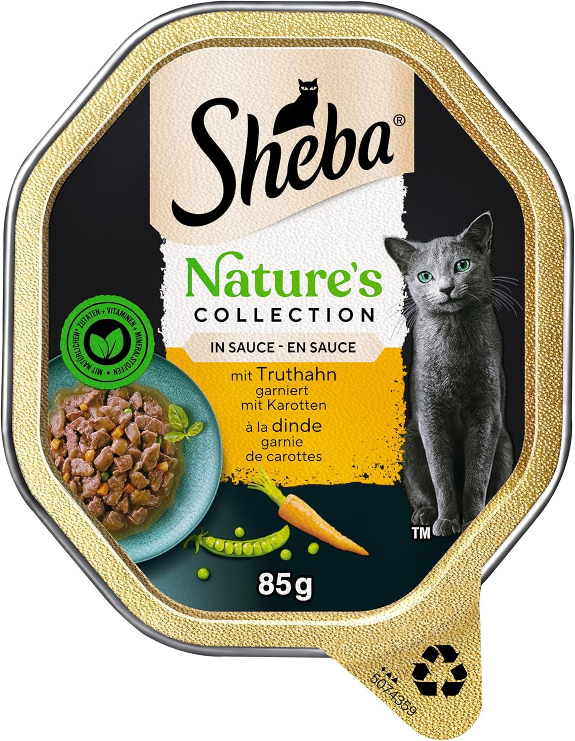 SHEBA Comida húmeda para gatos, Nature's Collection en salsa de pavo, 2 x 11 x 85 g