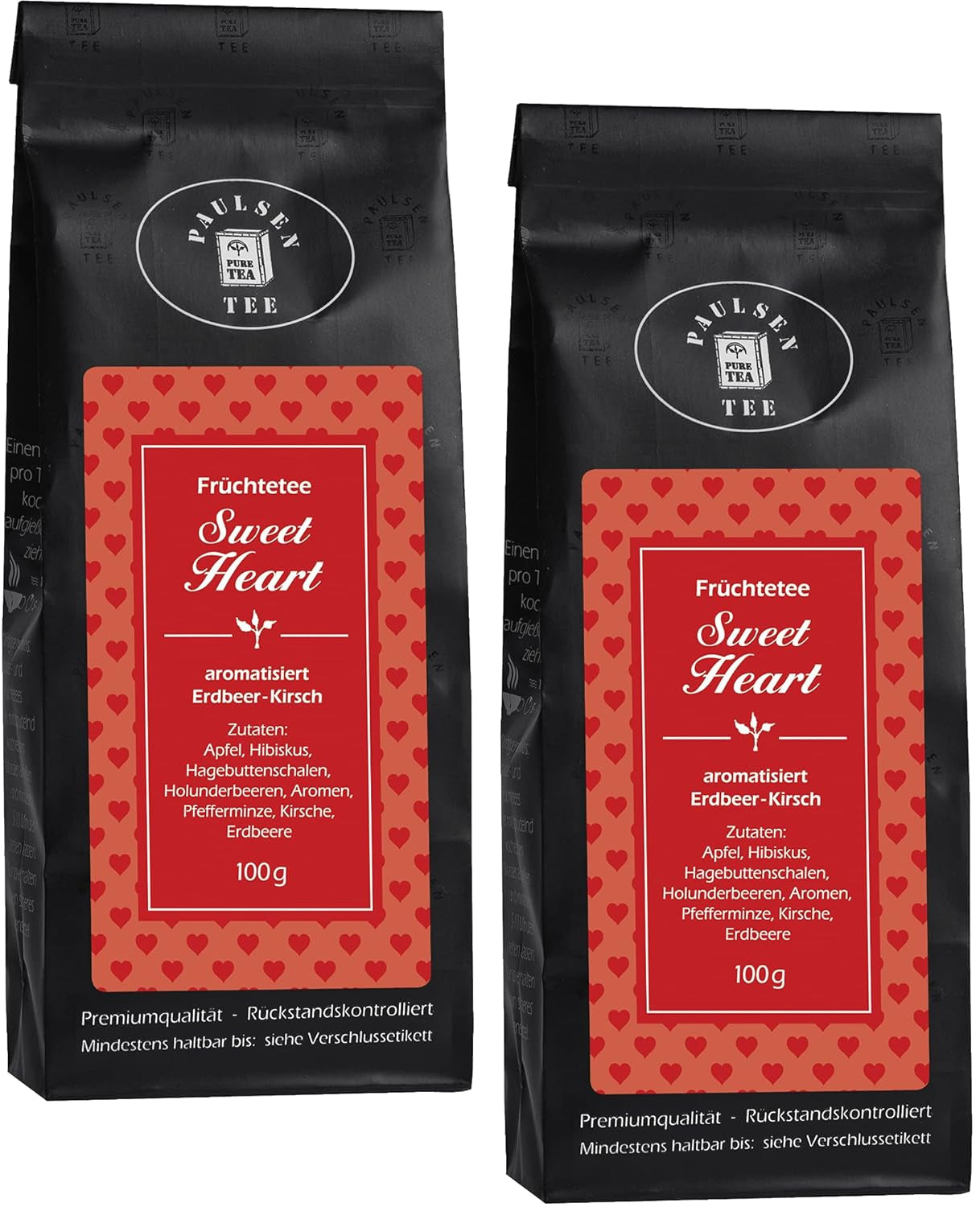 Sweet Heart 2 x 100 g Paulsen Tea Té de frutas con control de residuos