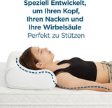 ORTHOVERSE almohada ortopédica - almohada de apoyo para el cuello, almohada para dormir, almohada, almohada viscoelástica, almohada, almohada para el dolor de cuello - ajustable en altura, funda de aloe vera, ayuda médica Naty Shop Almohadas ortopédicas cervicales