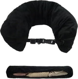 Bivpreom Almohada Rellena para el Cuello de Viaje, Almohada Rellena de Viaje, Almohada para el Cuello de Viaje, Rellena con Ropa, se Convierte en Equipaje Extra sin Exceso de Equipaje Almohadas de Viaje Naty Shop Black1